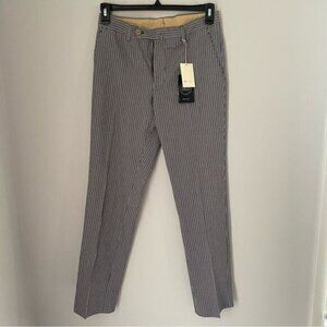 Man by Carlos Castillo Men’s Pin Striped Flat Front Pants